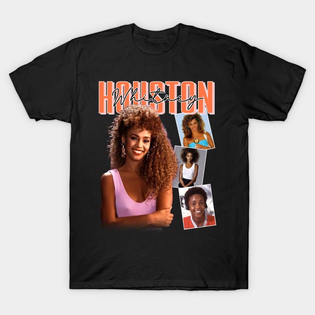 RETRO VINTAGE WHITNEY HOUSTON BOOTLEG STYLE T-Shirt by Archer Expressionism Style